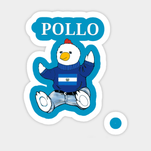 Polio bear flag of El Salvador Sticker